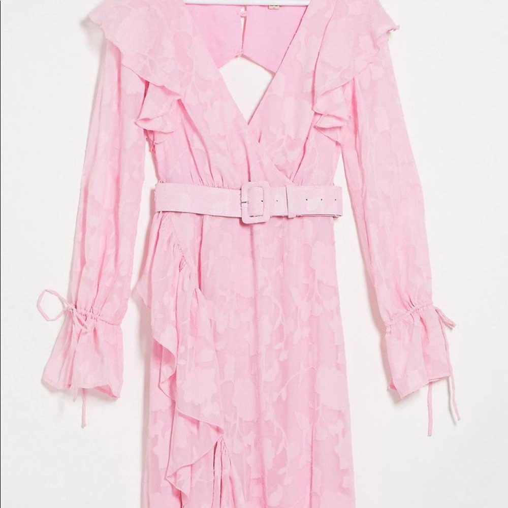 Pink Wrap Maxi Dress